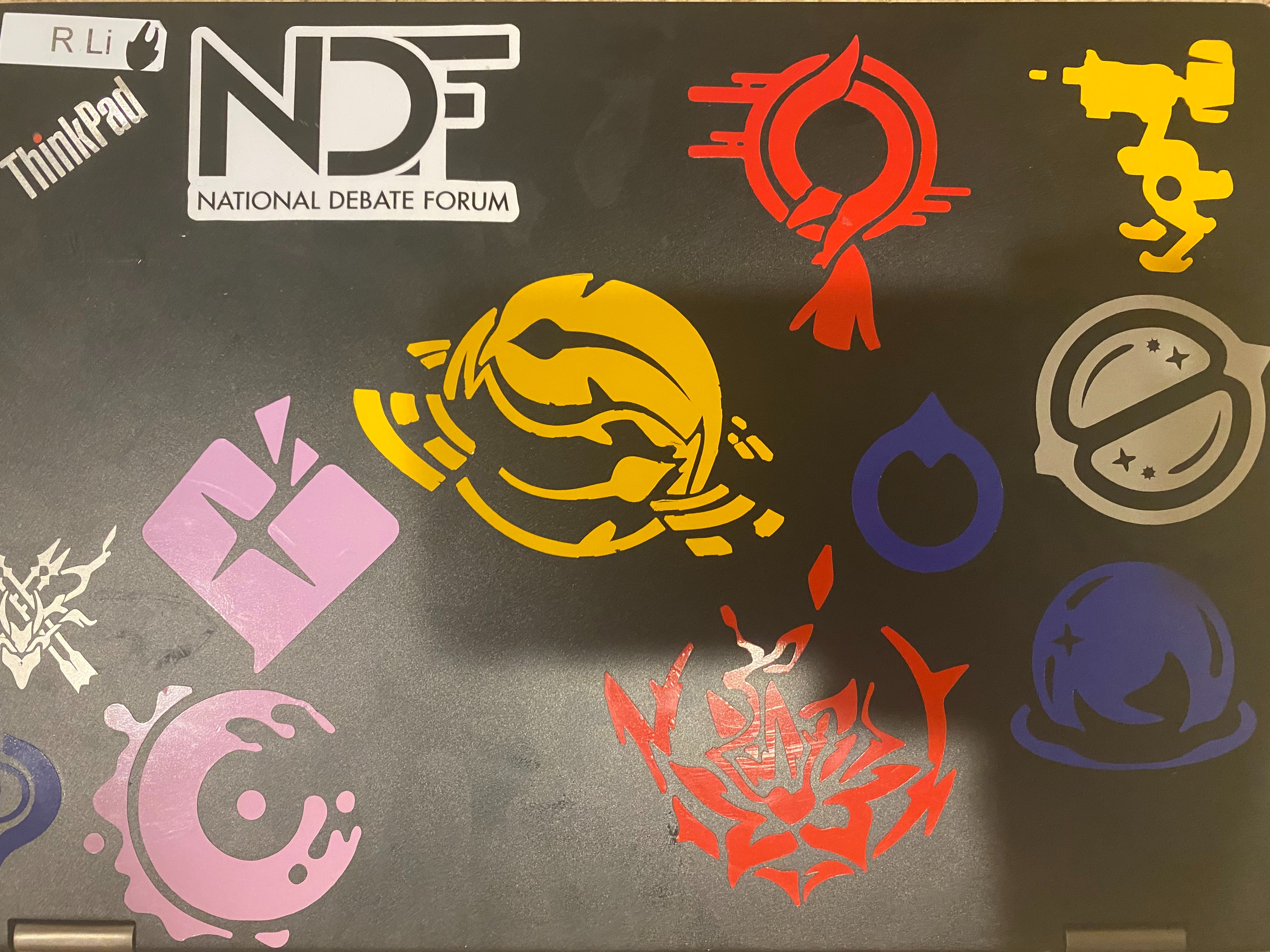 Vinyl Stickers on Computer